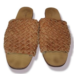 St. Agni woven slide sandals
